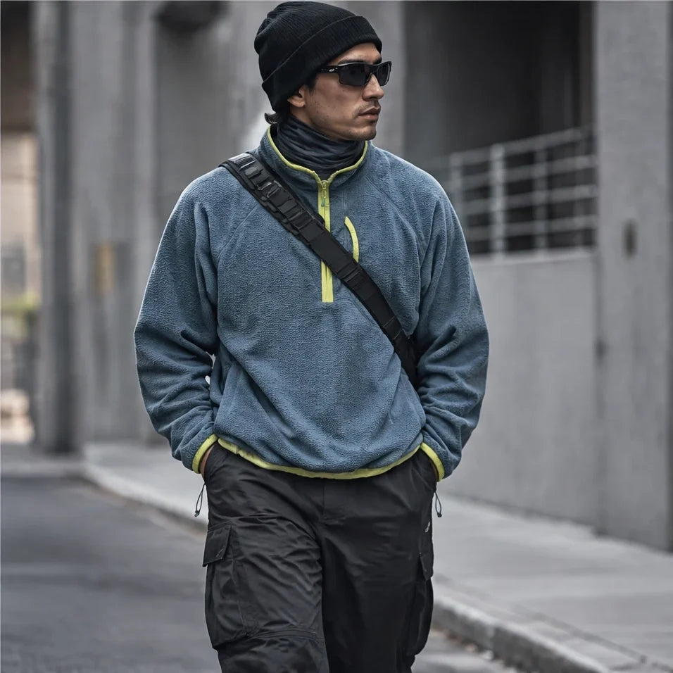 Clam - Unisex Quick-Dry Thermal Fleece Jacket - Blue