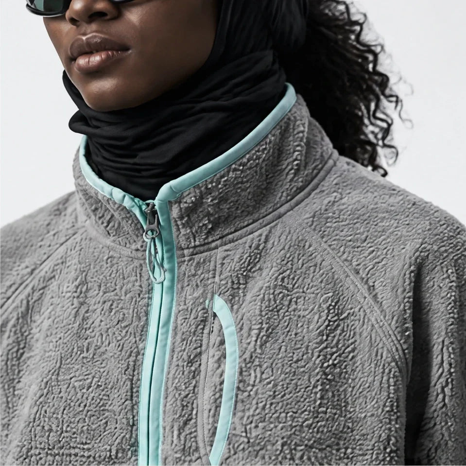 Clam - Unisex Quick-Dry Thermal Fleece Jacket - Grey