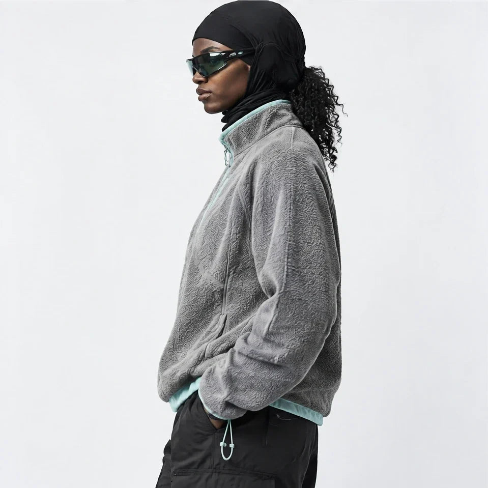 Clam - Unisex Quick-Dry Thermal Fleece Jacket - Grey