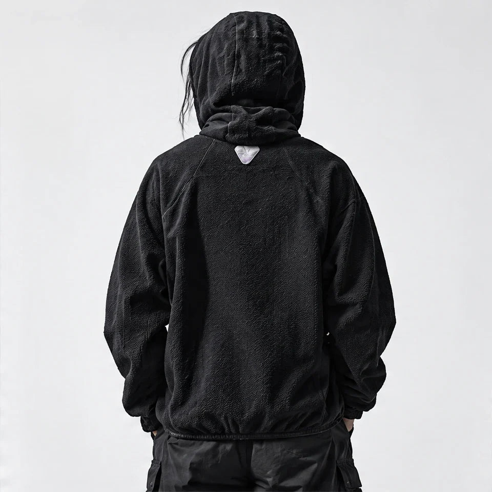 Birk - Unisex Quick-Dry Thermal Hooded Fleece Jacket - Black