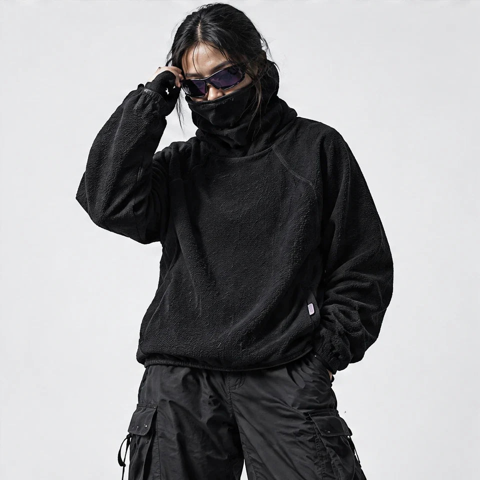 Birk - Unisex Quick-Dry Thermal Hooded Fleece Jacket - Black