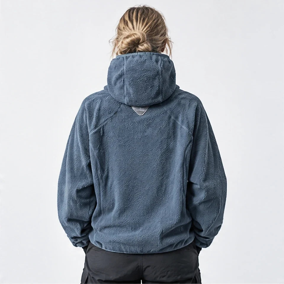 Birk - Unisex Quick-Dry Thermal Hooded Fleece Jacket - Lake Blue