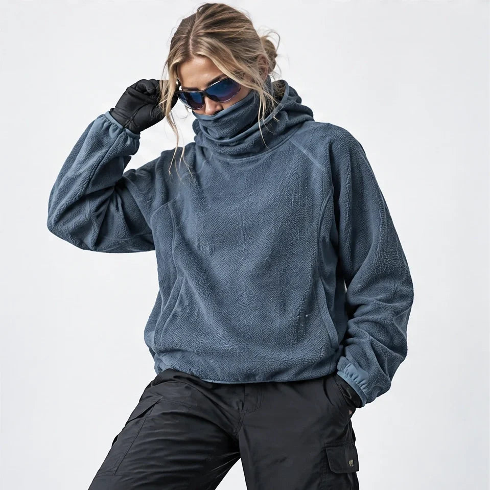 Birk - Unisex Quick-Dry Thermal Hooded Fleece Jacket - Lake Blue