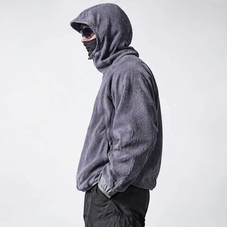 Birk - Unisex Quick-Dry Thermal Hooded Fleece Jacket - Lavender Purple
