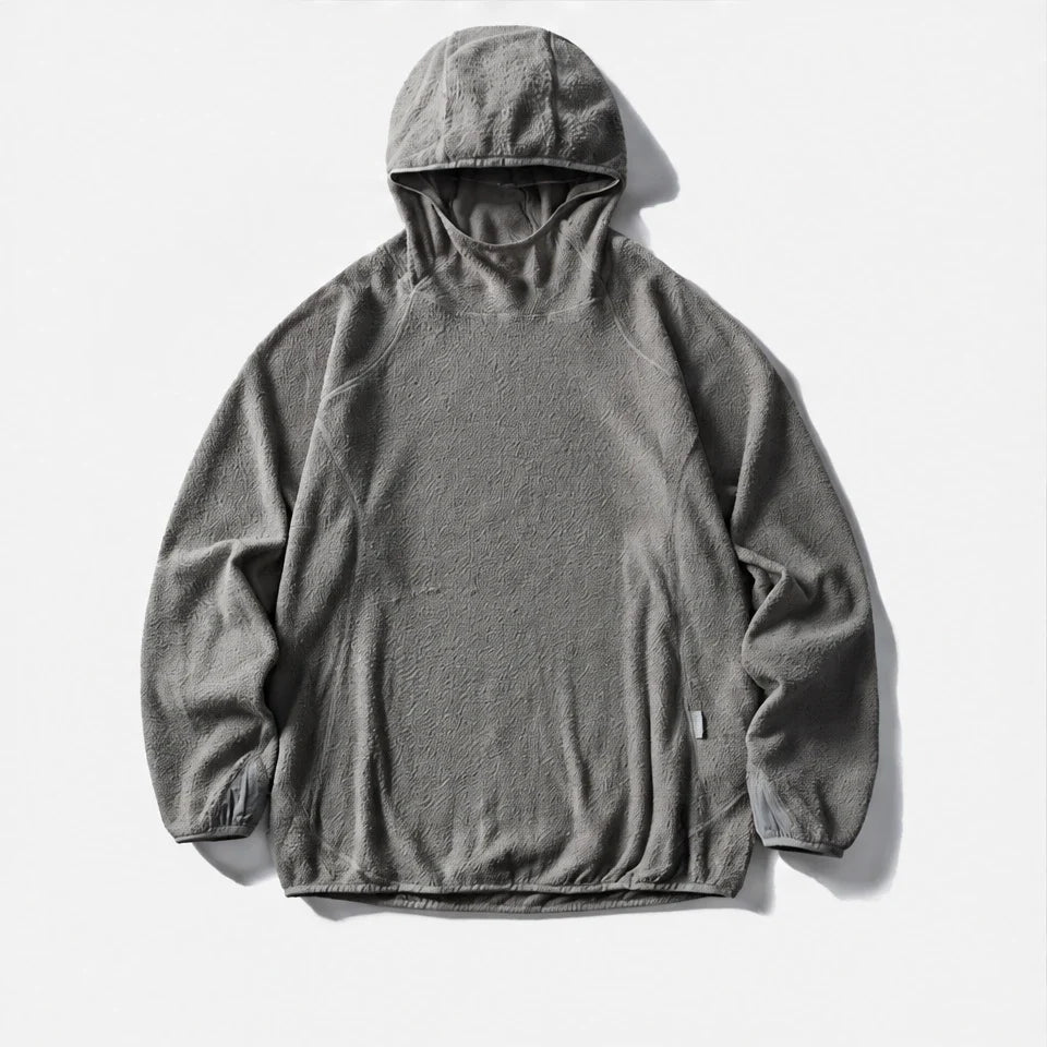 Birk - Unisex Quick-Dry Thermal Hooded Fleece Jacket - Light Grey