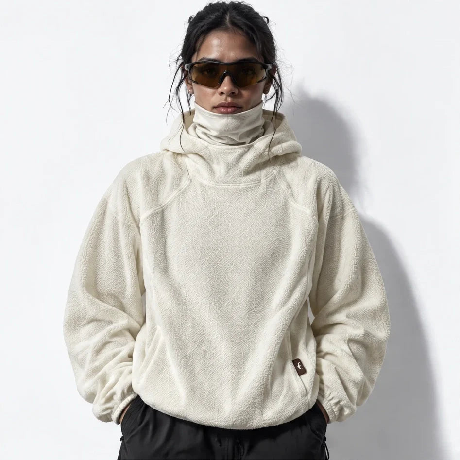 Birk - Unisex Quick-Dry Thermal Hooded Fleece Jacket - Off-white