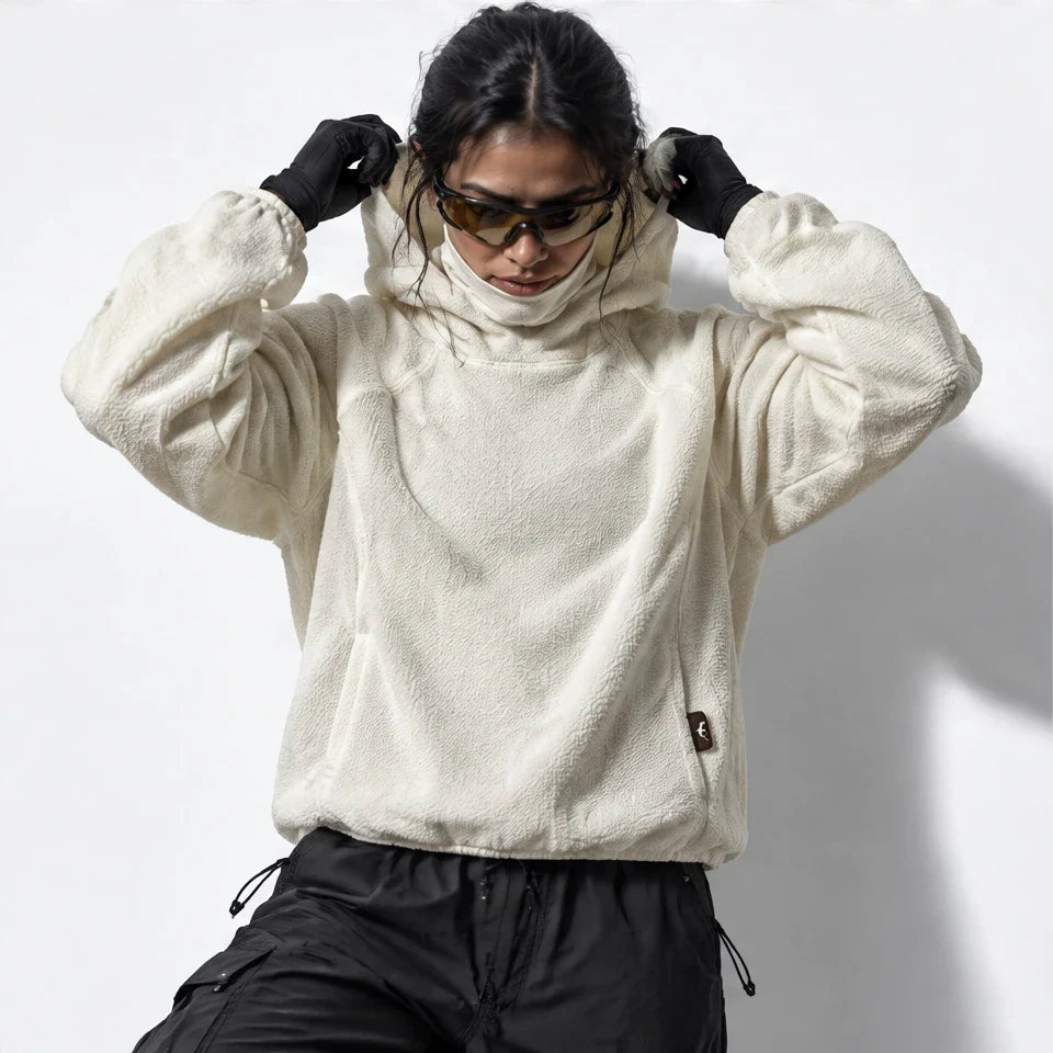 Birk - Unisex Quick-Dry Thermal Hooded Fleece Jacket - Off-white