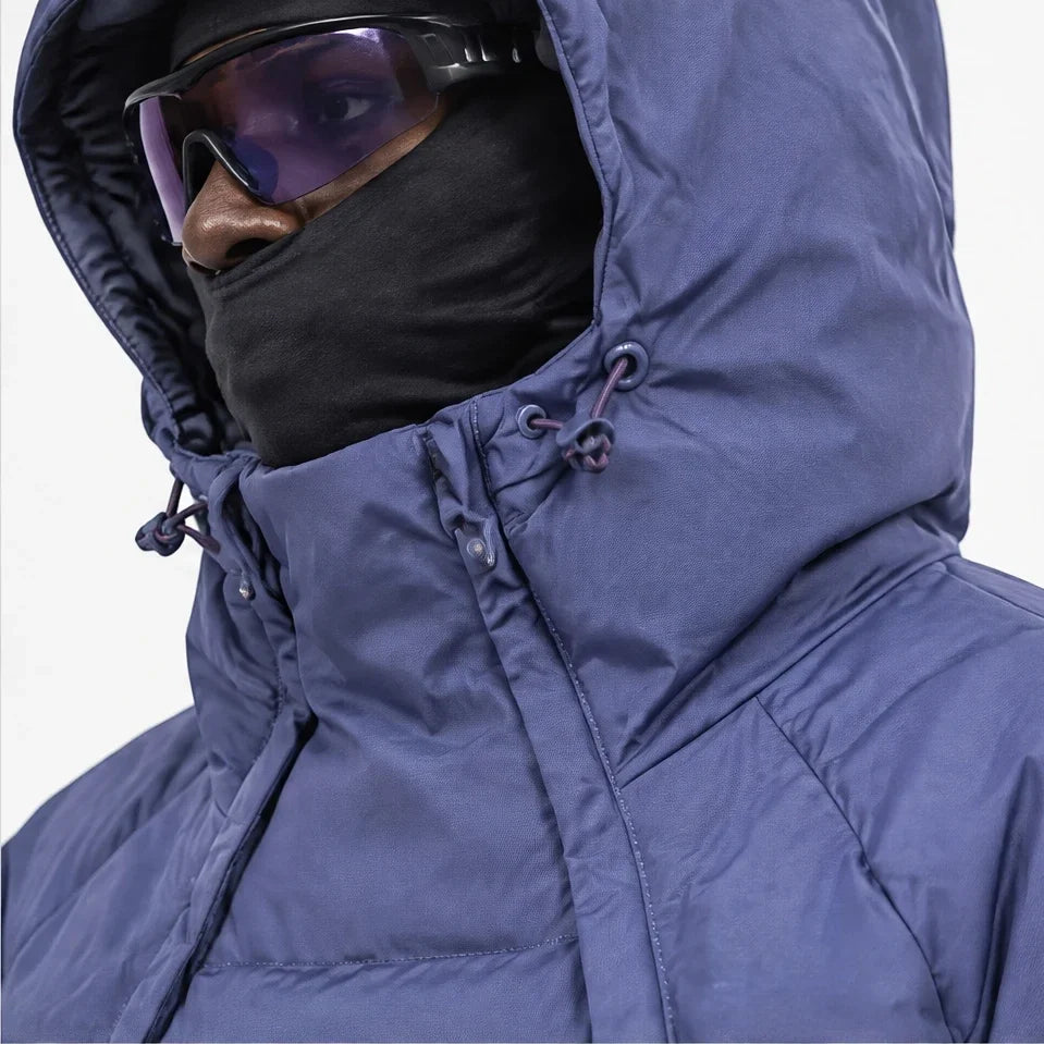 Yore - Mens 90% White Duck Down Hooded Puffer Jacket - Purple