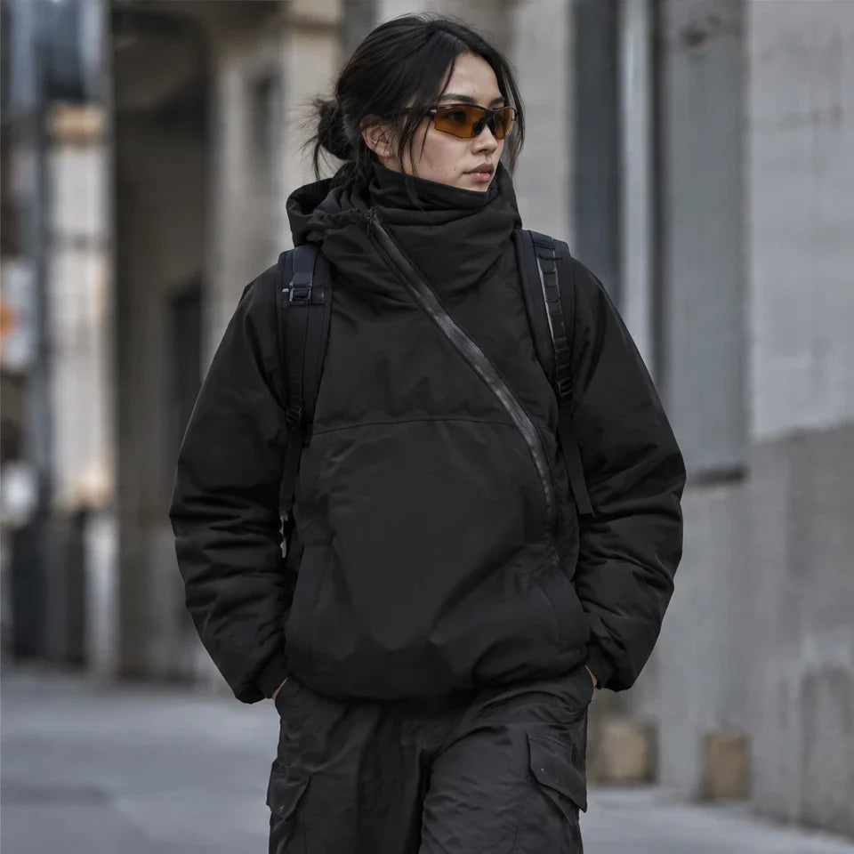 Loch - Unisex Insulated Windproof Wrinkle-Free Puffer Jacket - Black