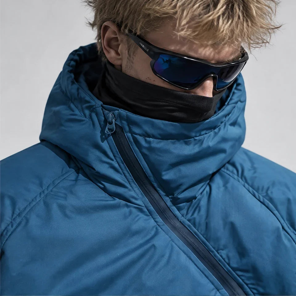 Loch - Unisex Insulated Windproof Wrinkle-Free Puffer Jacket - Blue