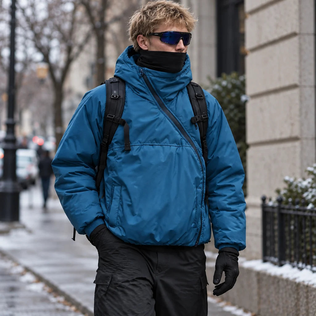 Loch - Unisex Insulated Windproof Wrinkle-Free Puffer Jacket - Blue