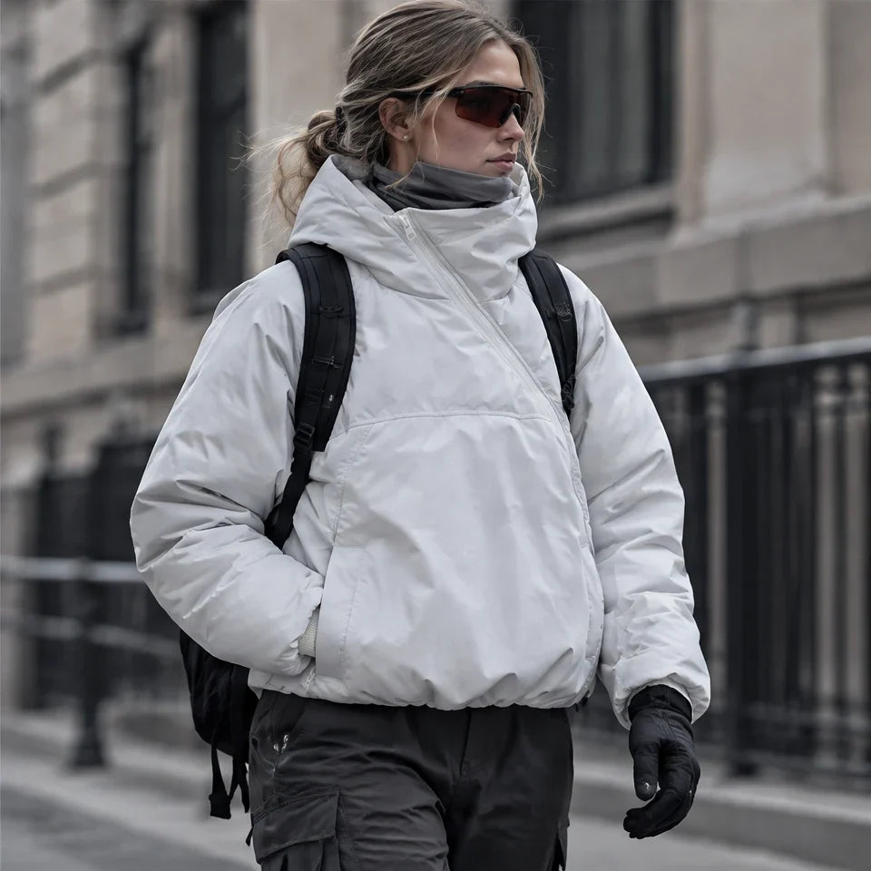 Loch - Unisex Insulated Windproof Wrinkle-Free Puffer Jacket - White