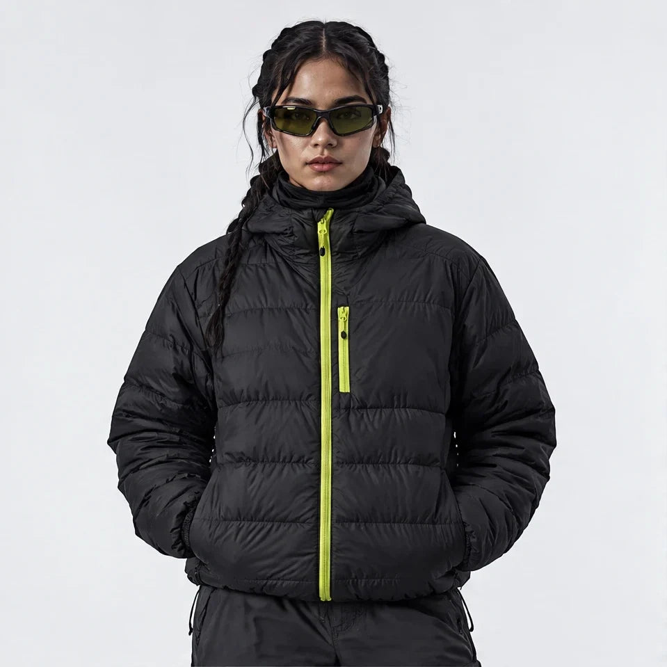 Firn - Unisex 90% White Duck Down Puffer Jacket - Black