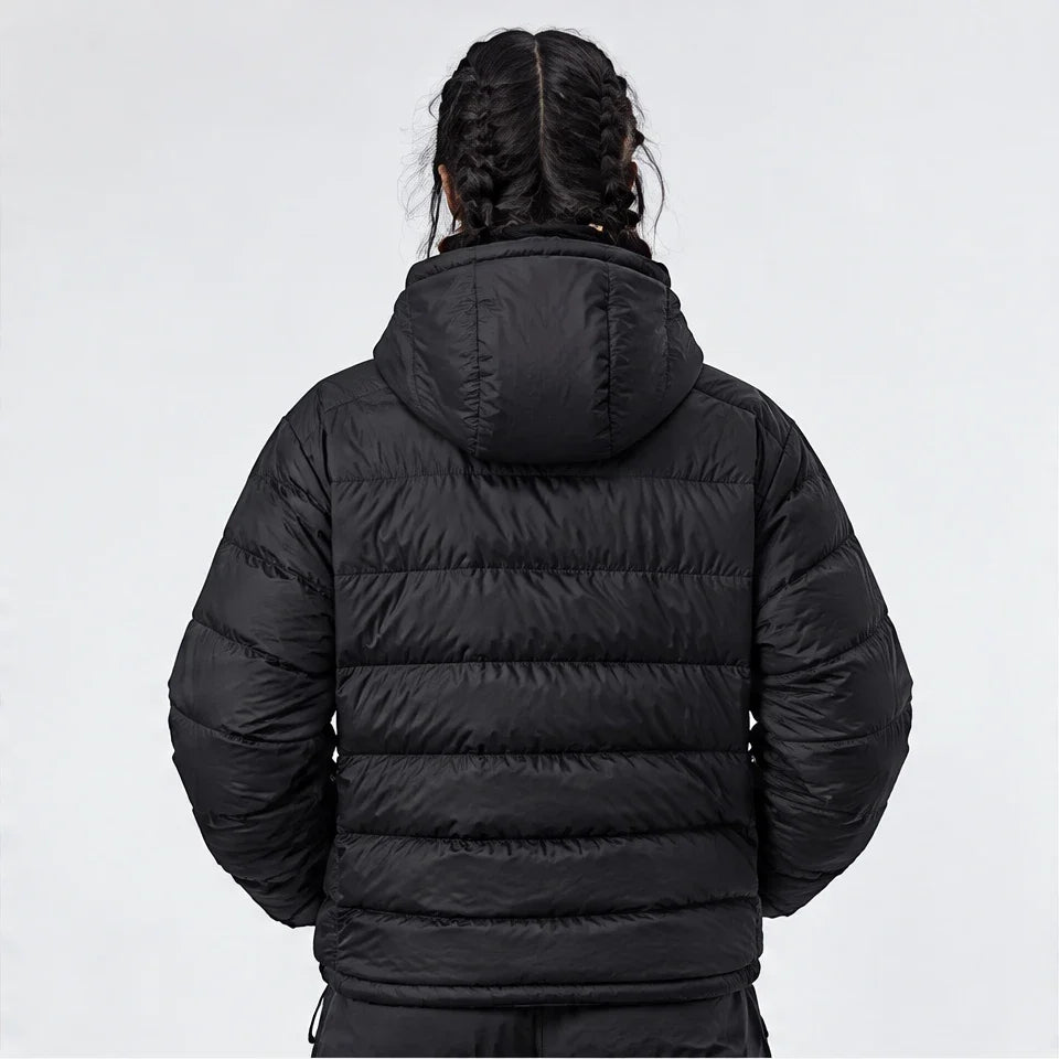 Firn - Unisex 90% White Duck Down Puffer Jacket - Black