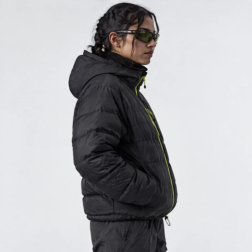 Firn - Unisex 90% White Duck Down Puffer Jacket - Black