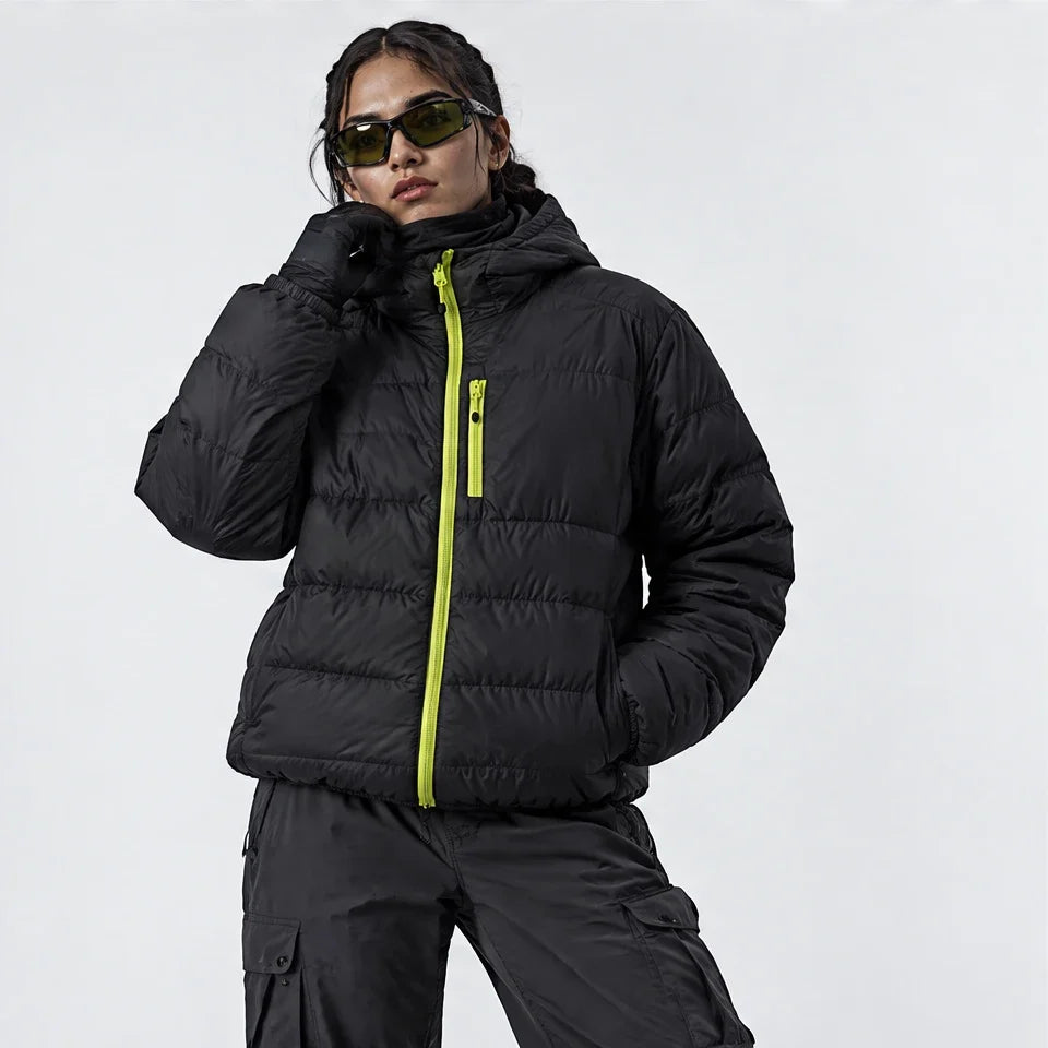 Firn - Unisex 90% White Duck Down Puffer Jacket - Black