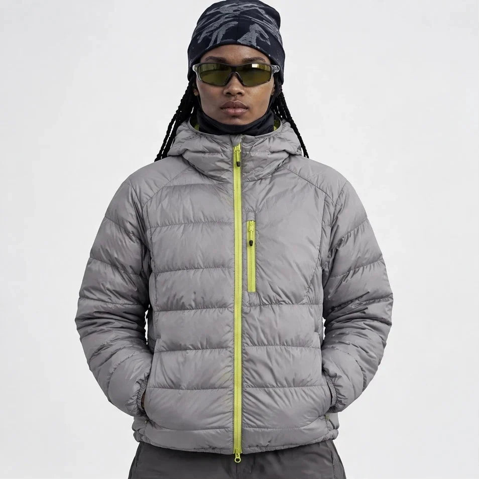 Firn - Unisex 90% White Duck Down Puffer Jacket - Grey