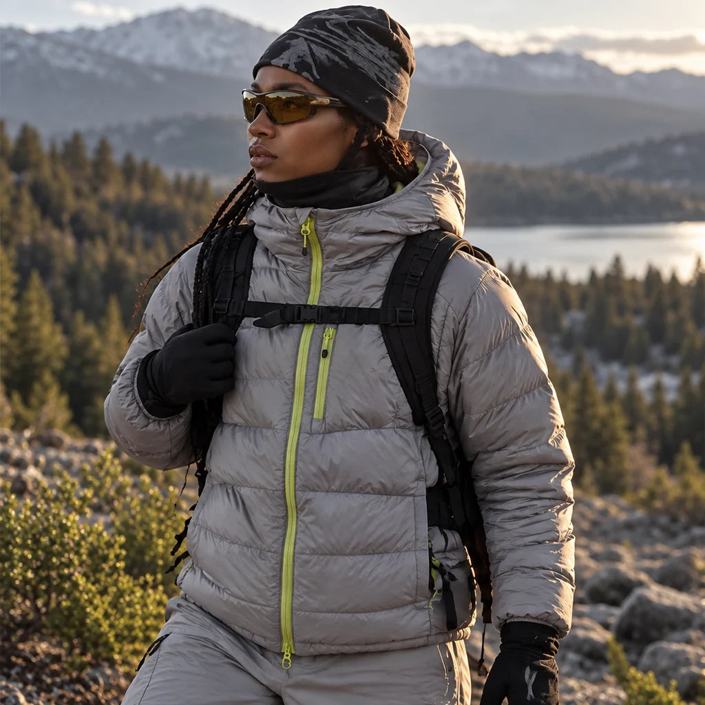 Firn - Unisex 90% White Duck Down Puffer Jacket - Grey