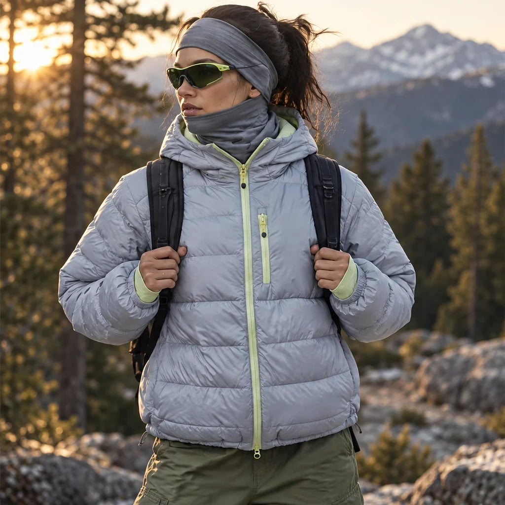 Firn - Unisex 90% White Duck Down Puffer Jacket - Light green