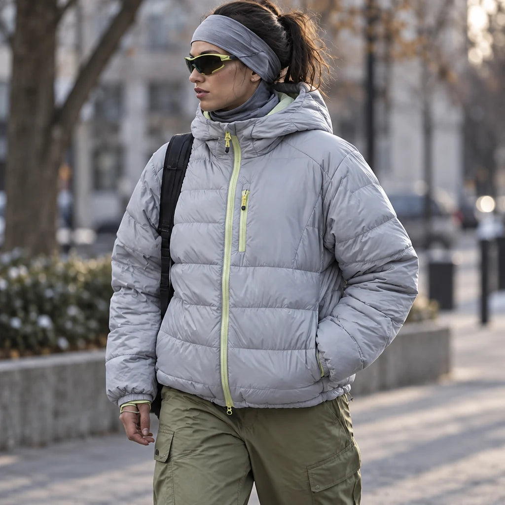 Firn - Unisex 90% White Duck Down Puffer Jacket - Light green