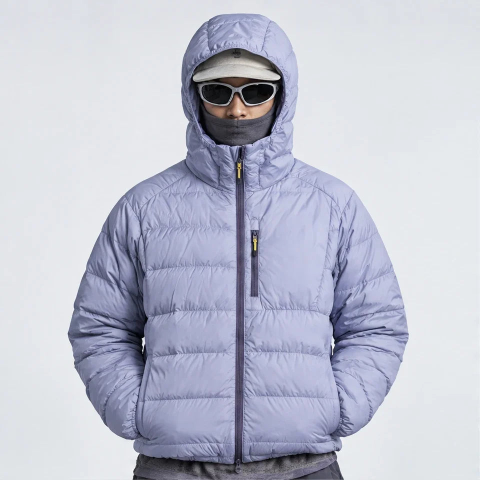 Firn - Unisex 90% White Duck Down Puffer Jacket - Light purple