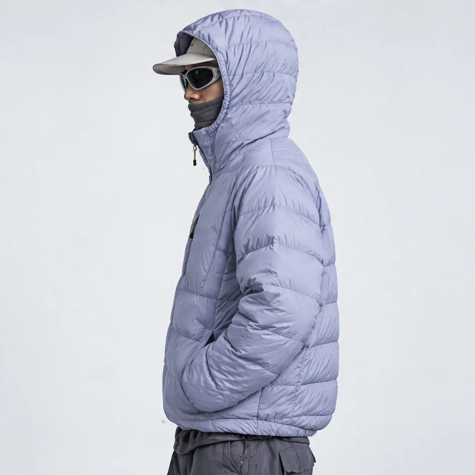 Firn - Unisex 90% White Duck Down Puffer Jacket - Light purple