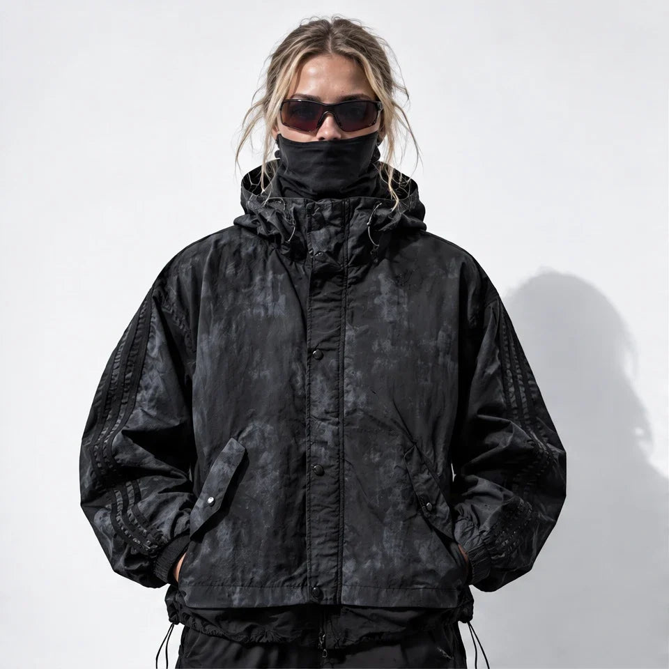 Kirn - Unisex Windproof Breathable & Hooded Waterproof Jacket - Black