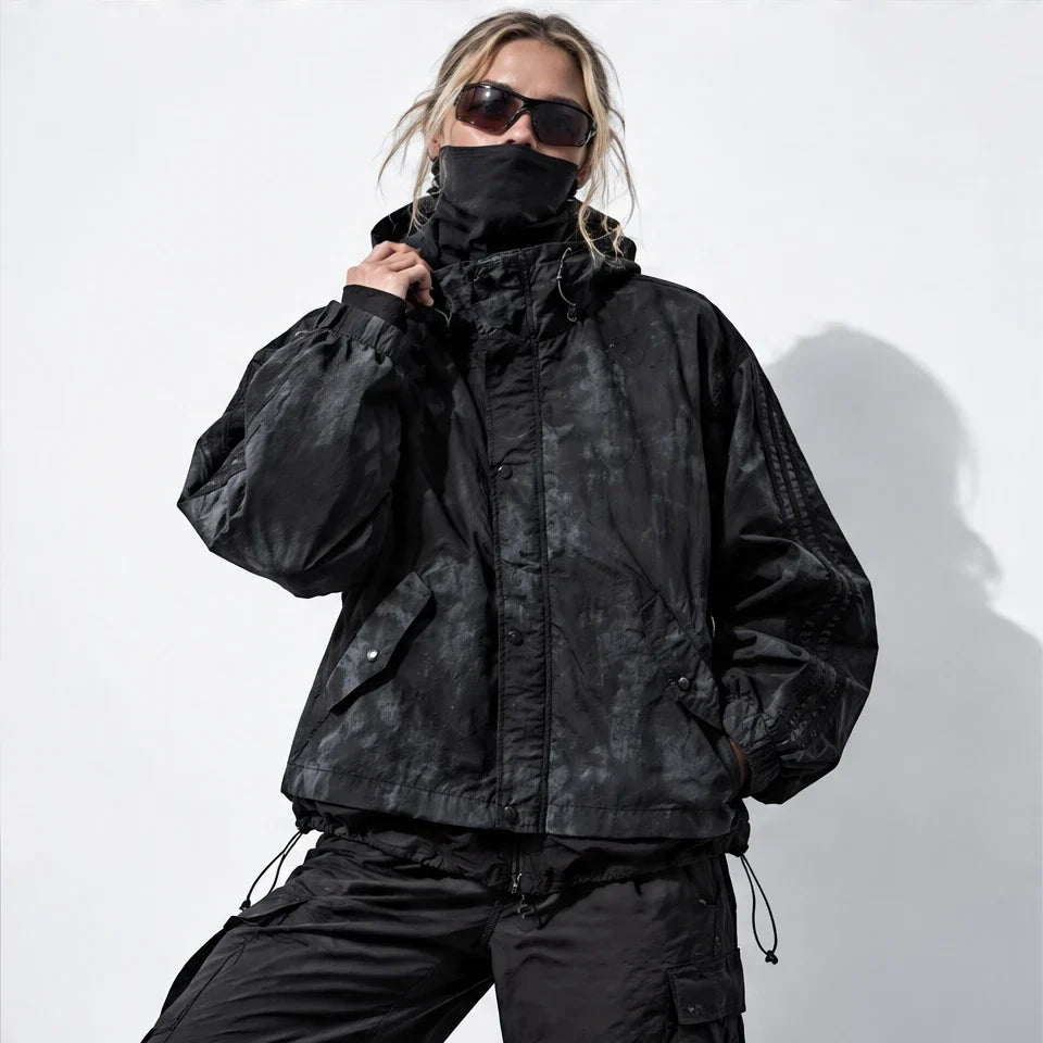 Kirn - Unisex Windproof Breathable & Hooded Waterproof Jacket - Black