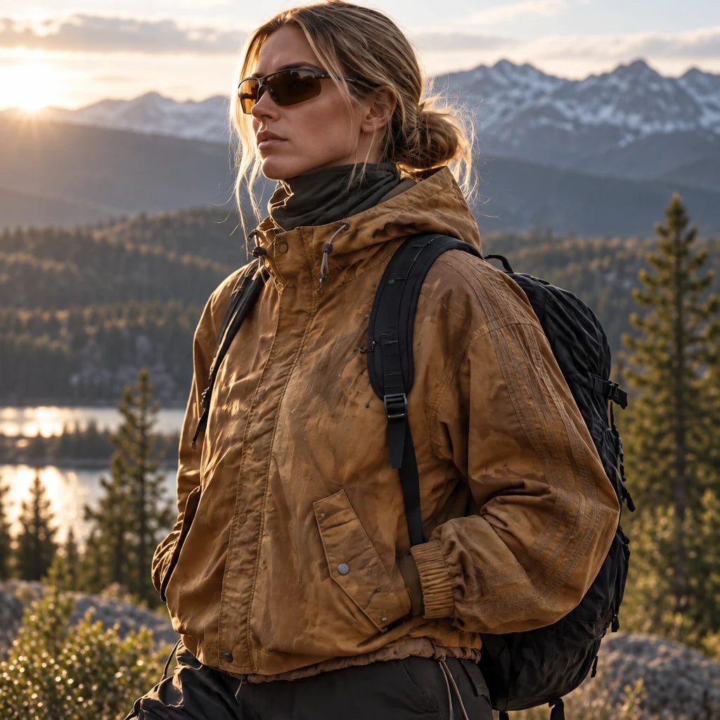 Kirn - Unisex Windproof Breathable & Hooded Waterproof Jacket - Caramel