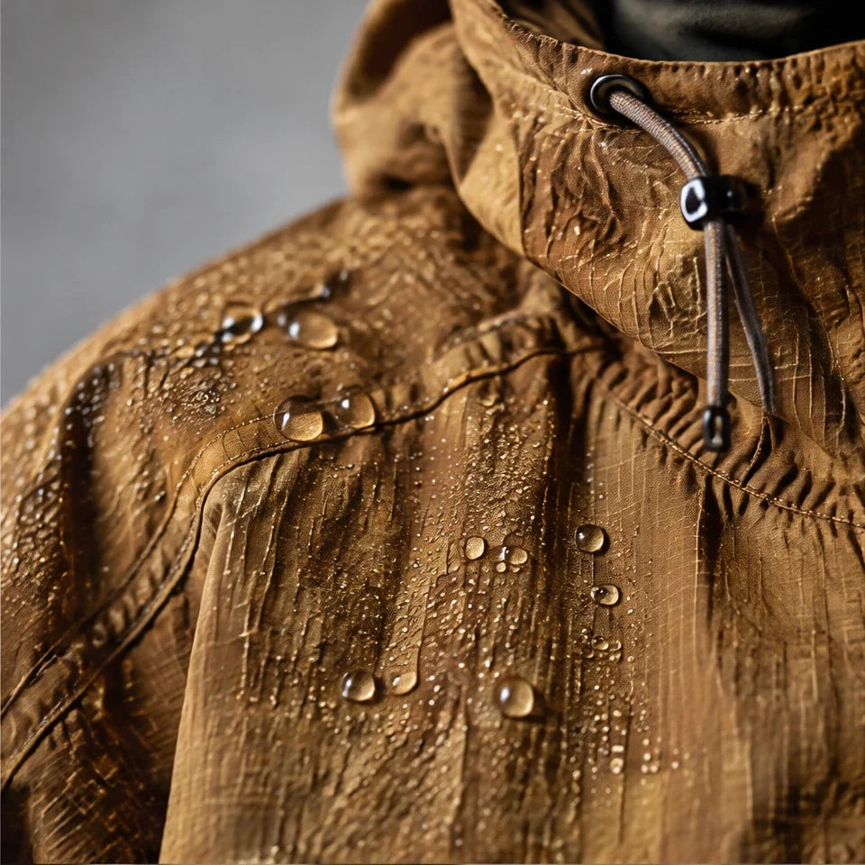 Kirn - Unisex Windproof Breathable & Hooded Waterproof Jacket - Caramel