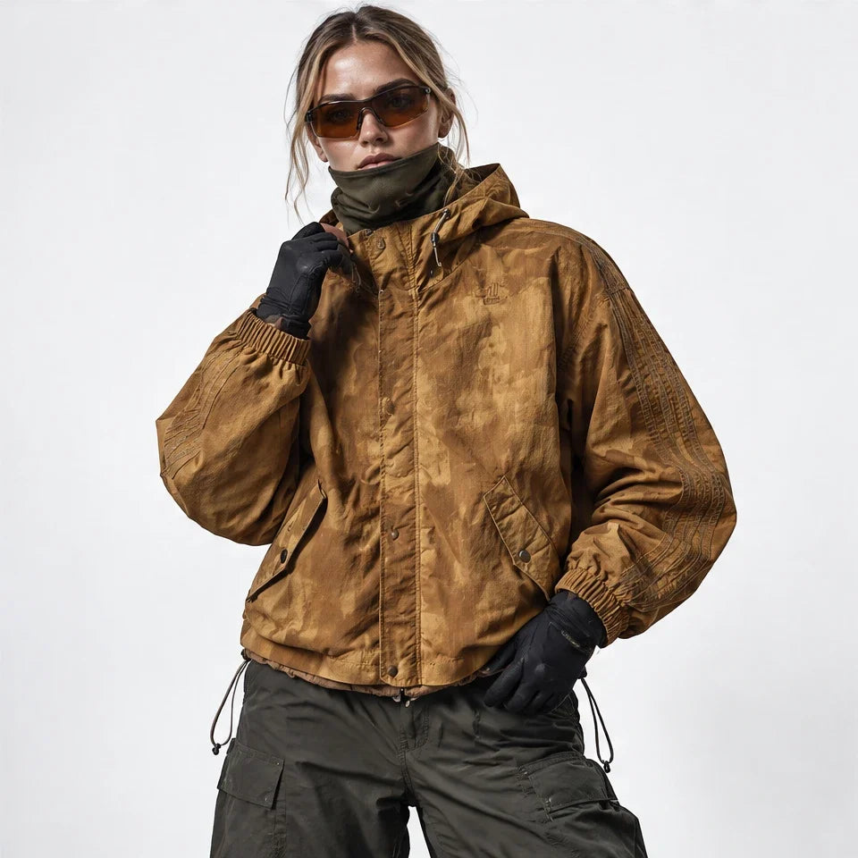 Kirn - Unisex Windproof Breathable & Hooded Waterproof Jacket - Caramel
