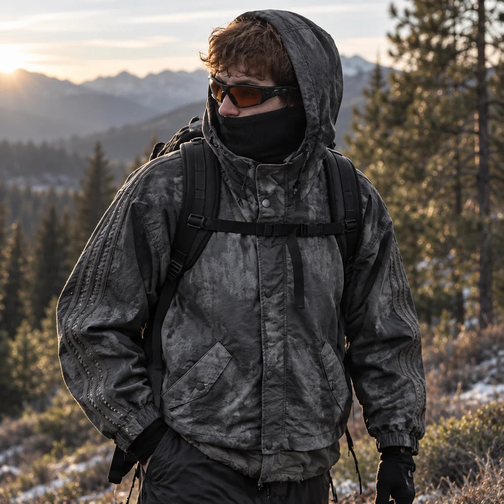 Kirn - Unisex Windproof Breathable & Hooded Waterproof Jacket - Dark Grey