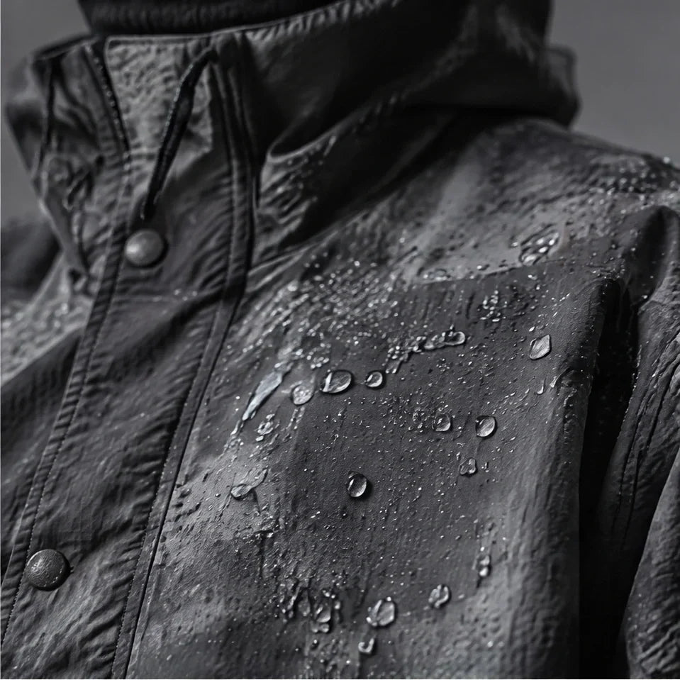 Kirn - Unisex Windproof Breathable & Hooded Waterproof Jacket - Dark Grey