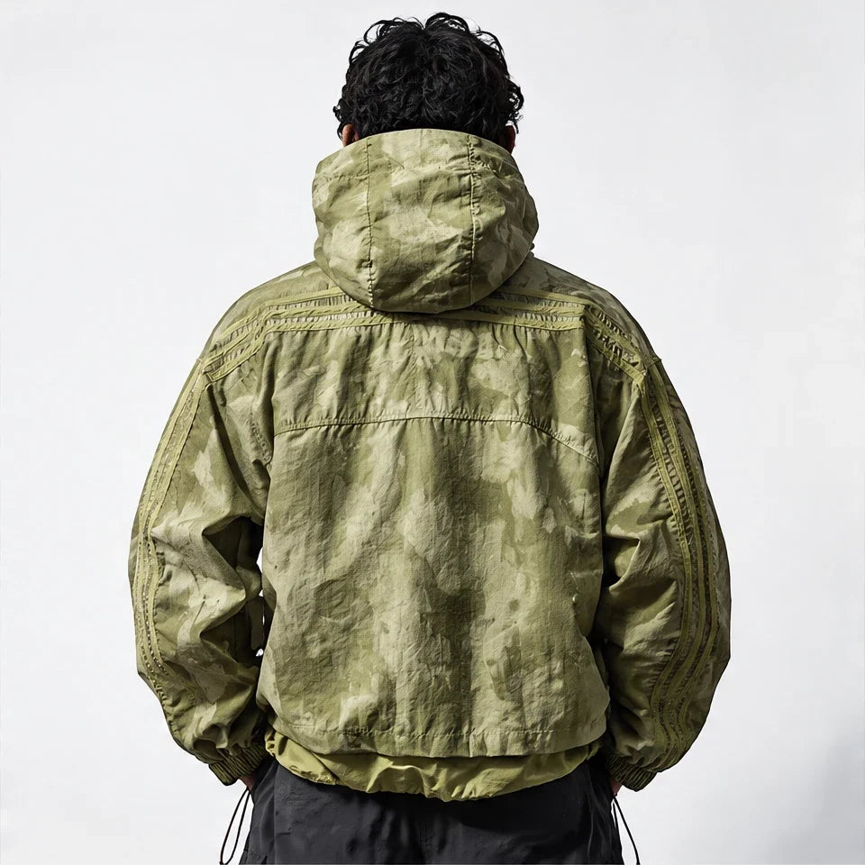 Kirn - Unisex Windproof Breathable & Hooded Waterproof Jacket - Olive Green