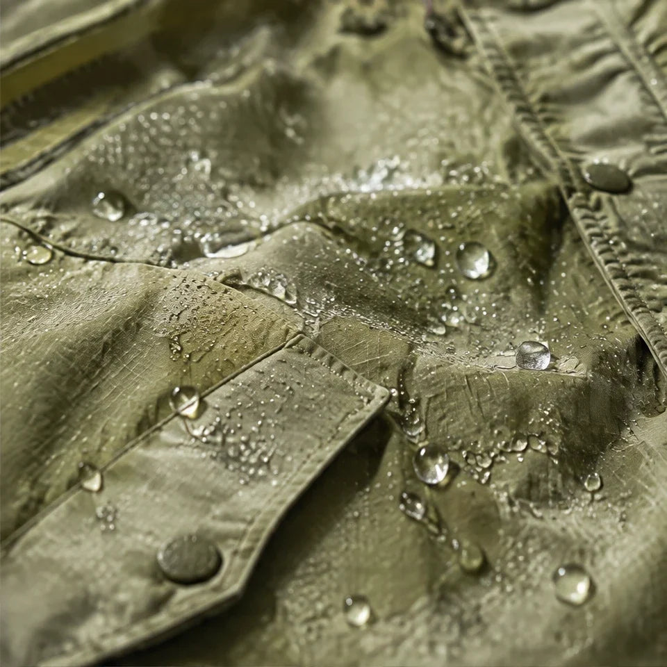 Kirn - Unisex Windproof Breathable & Hooded Waterproof Jacket - Olive Green