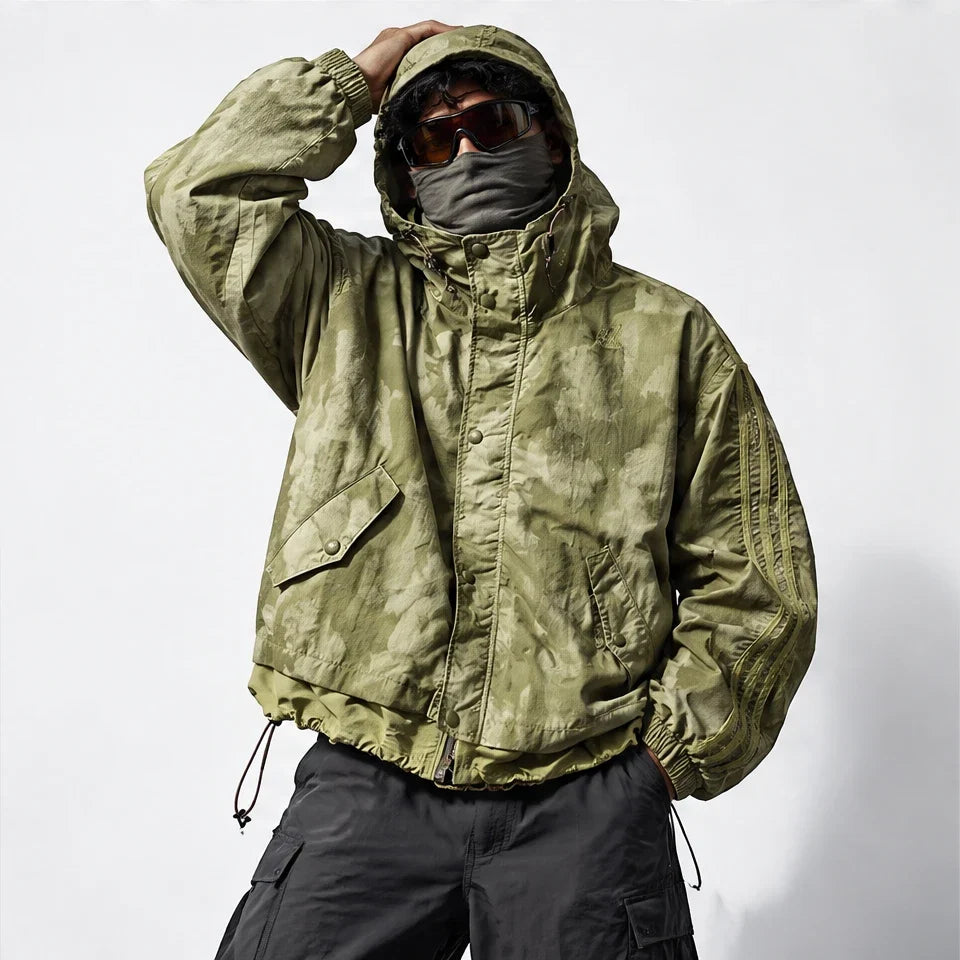Kirn - Unisex Windproof Breathable & Hooded Waterproof Jacket - Olive Green