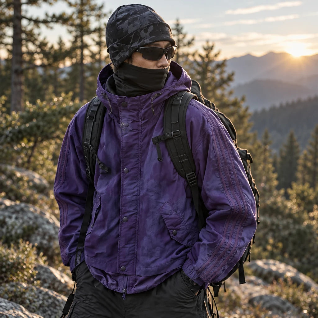 Kirn - Unisex Windproof Breathable & Hooded Waterproof Jacket - Purple