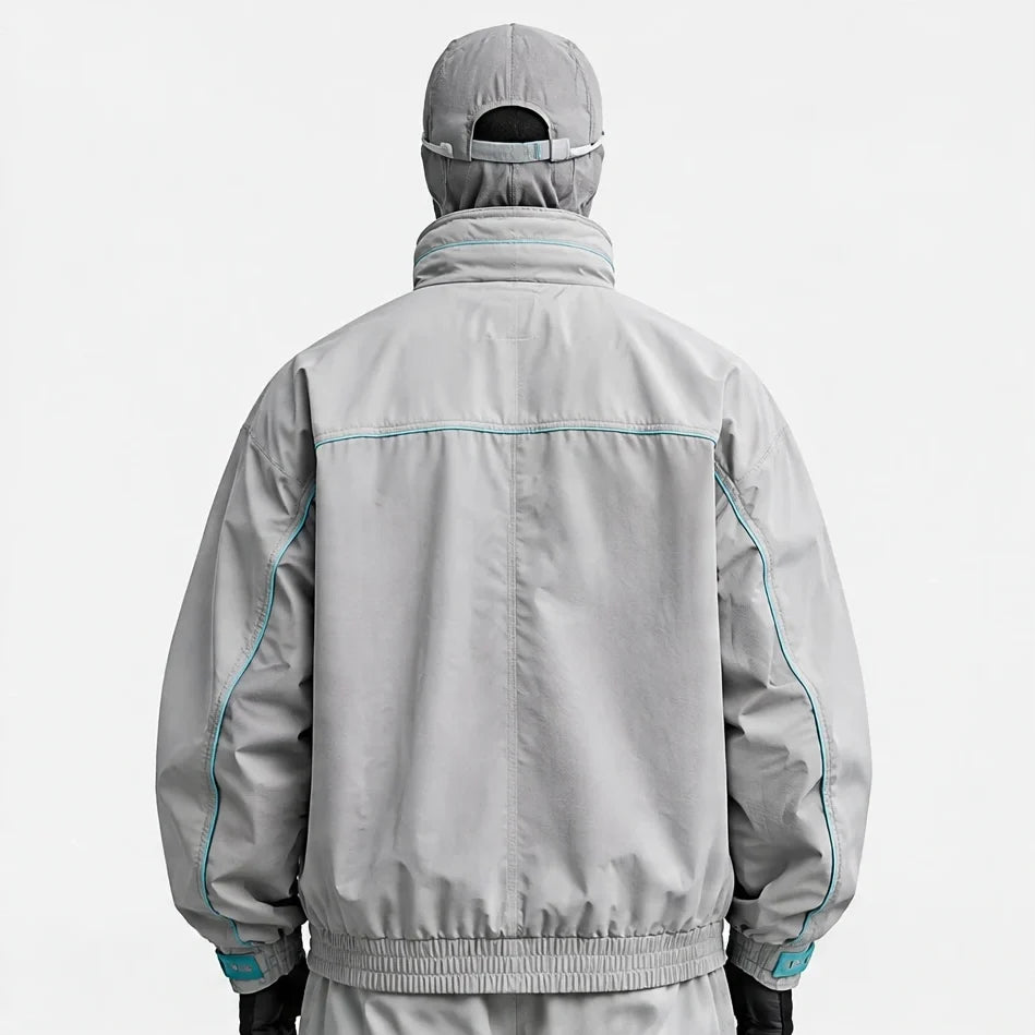 Lathe - Unisex 10K Stand-Collar Waterproof Jacket - Light Grey