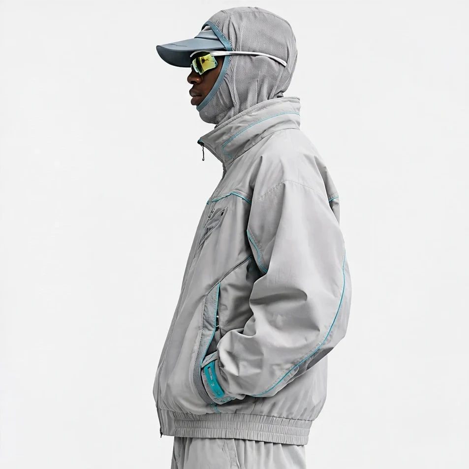 Lathe - Unisex 10K Stand-Collar Waterproof Jacket - Light Grey