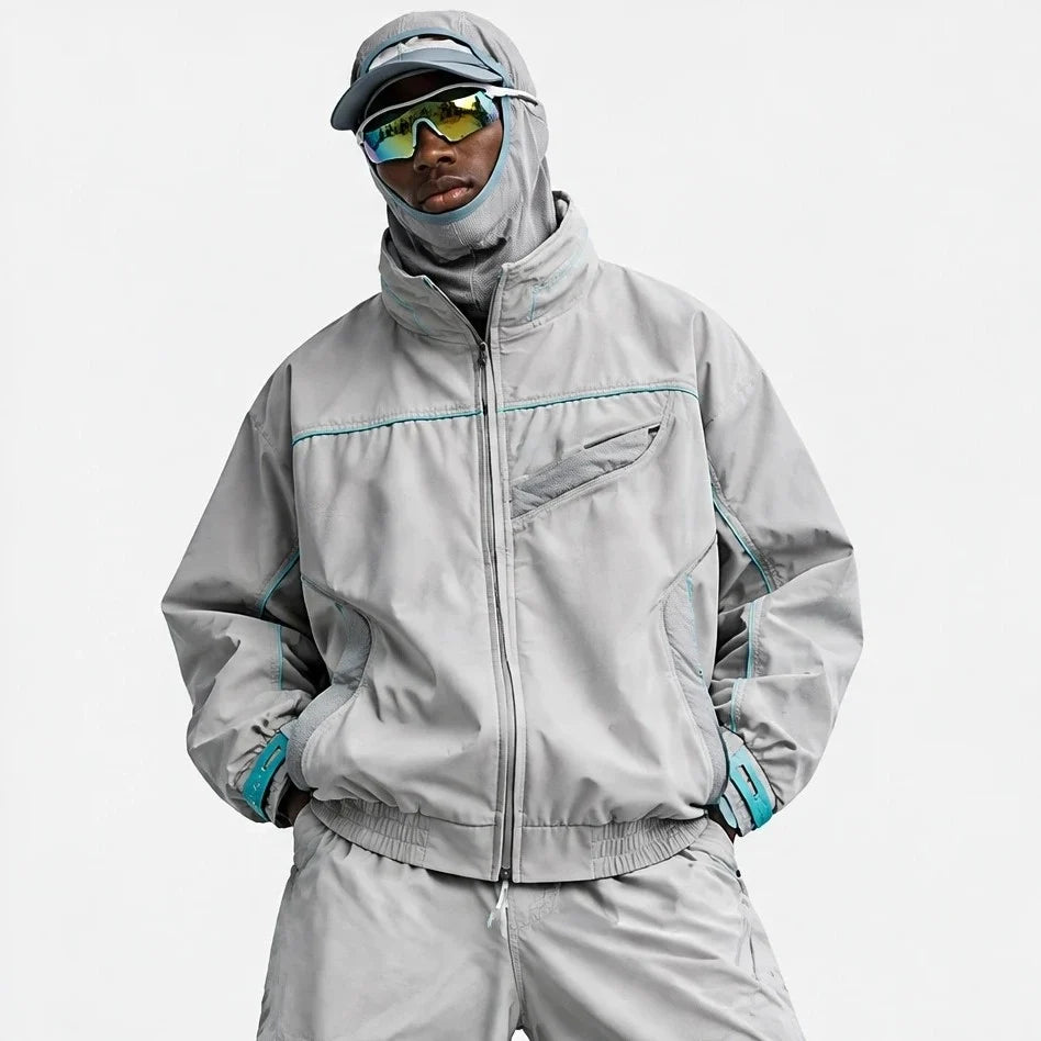 Lathe - Unisex 10K Stand-Collar Waterproof Jacket - Light Grey