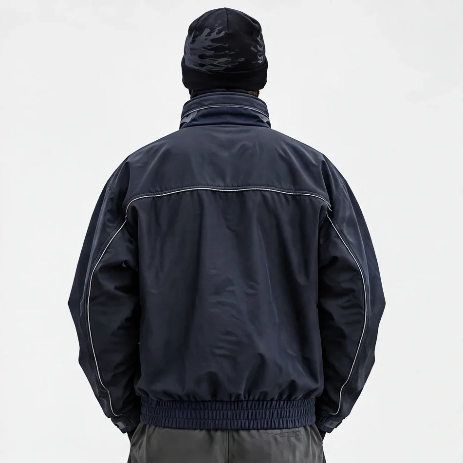 Lathe - Unisex 10K Stand-Collar Waterproof Jacket - Navy Blue