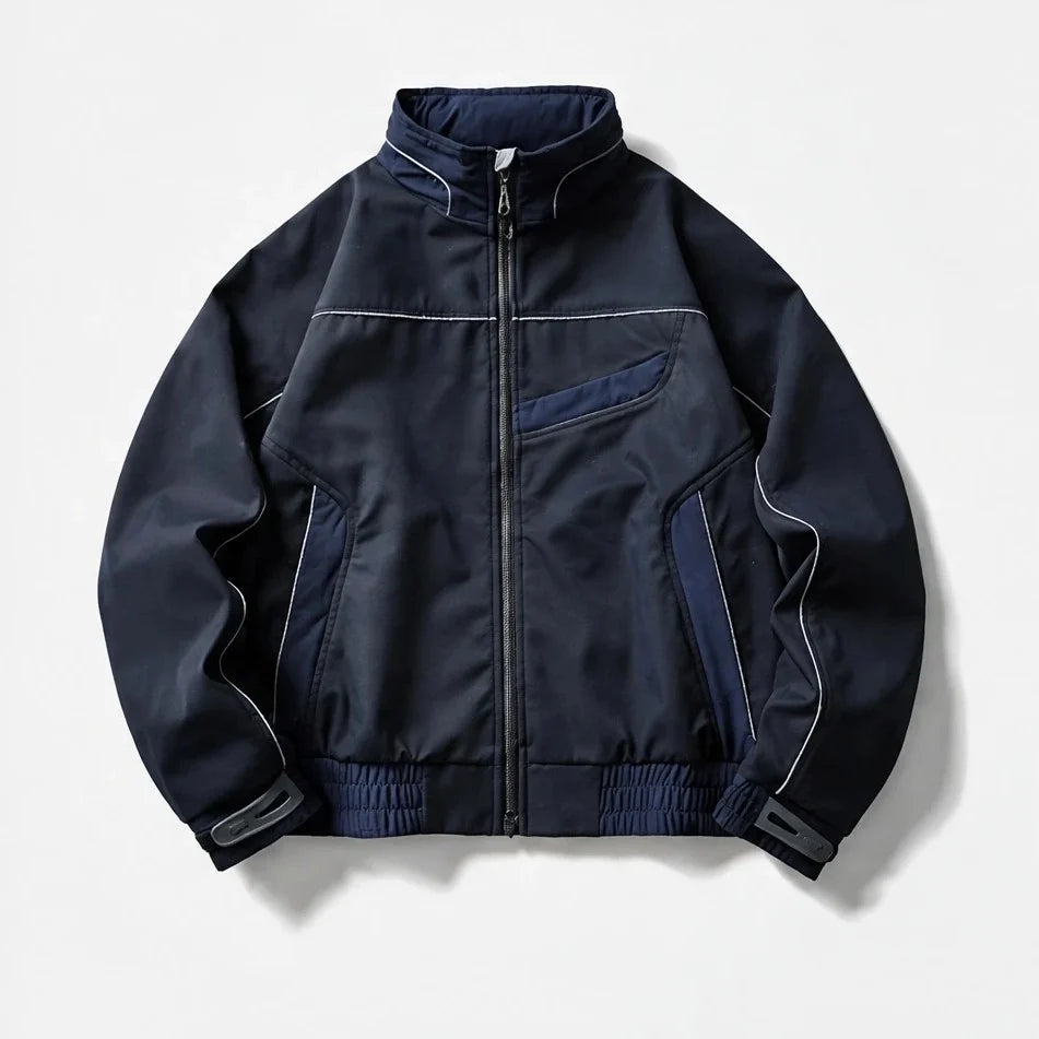 Lathe - Unisex 10K Stand-Collar Waterproof Jacket - Navy Blue
