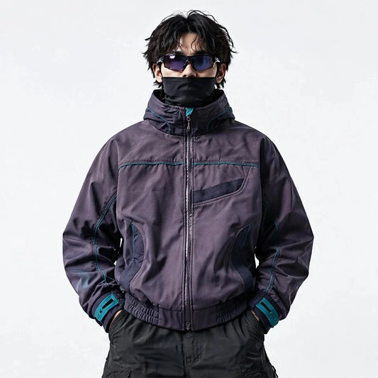 Lathe - Unisex 10K Stand-Collar Waterproof Jacket - Purple