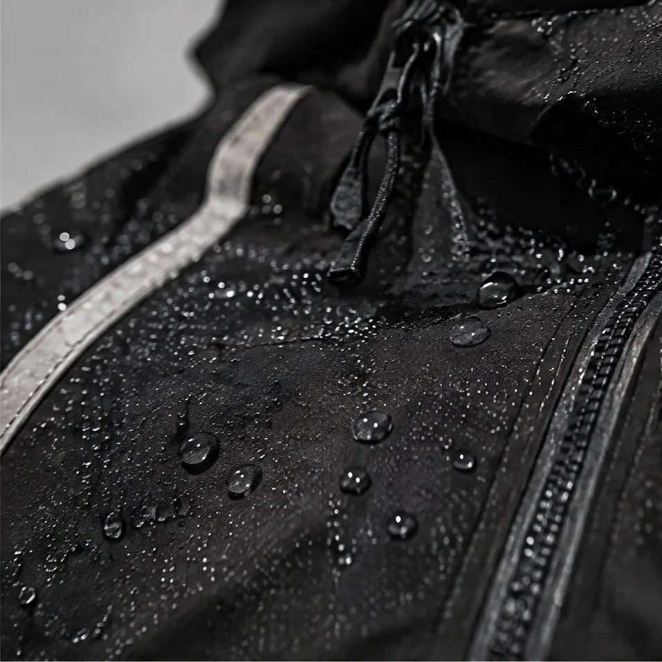 Bield - Unisex Windproof Breathable & Hooded Waterproof Jacket - Black