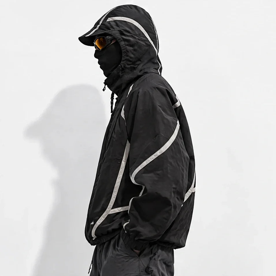 Bield - Unisex Windproof Breathable & Hooded Waterproof Jacket - Black