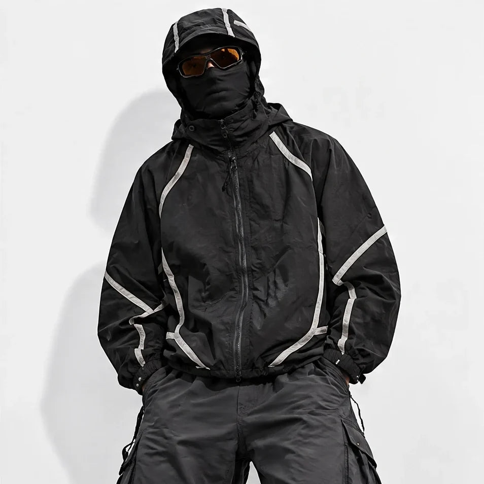 Bield - Unisex Windproof Breathable & Hooded Waterproof Jacket - Black