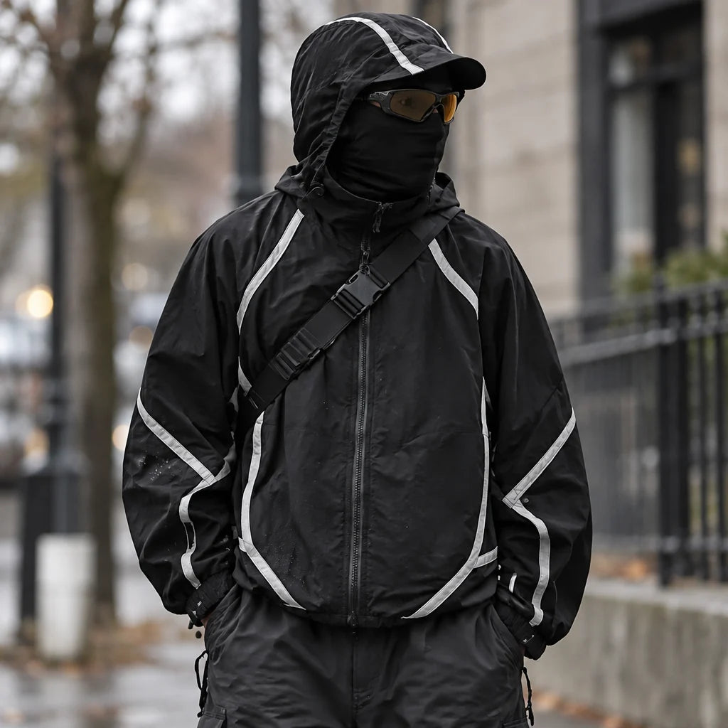 Bield - Unisex Windproof Breathable & Hooded Waterproof Jacket - Black