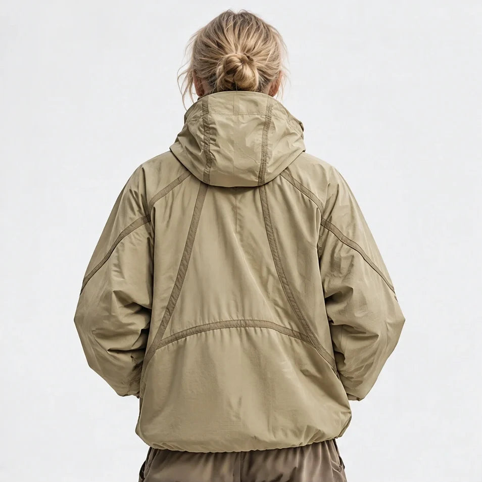 Bield - Unisex Windproof Breathable & Hooded Waterproof Jacket - Camel