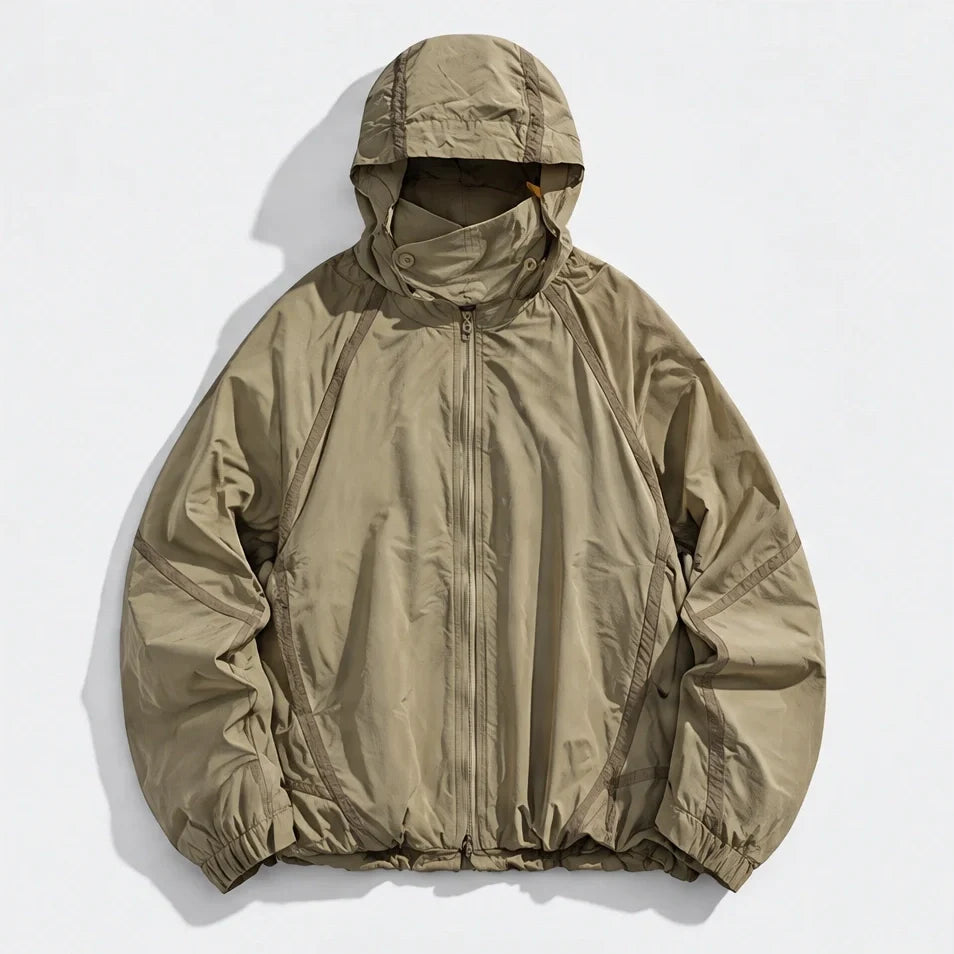 Bield - Unisex Windproof Breathable & Hooded Waterproof Jacket - Camel