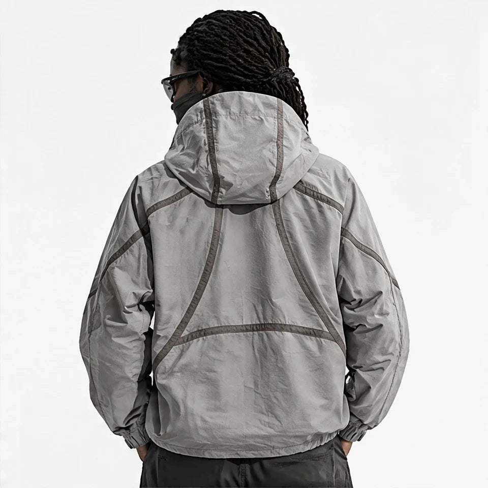 Bield - Unisex Windproof Breathable & Hooded Waterproof Jacket - Grey